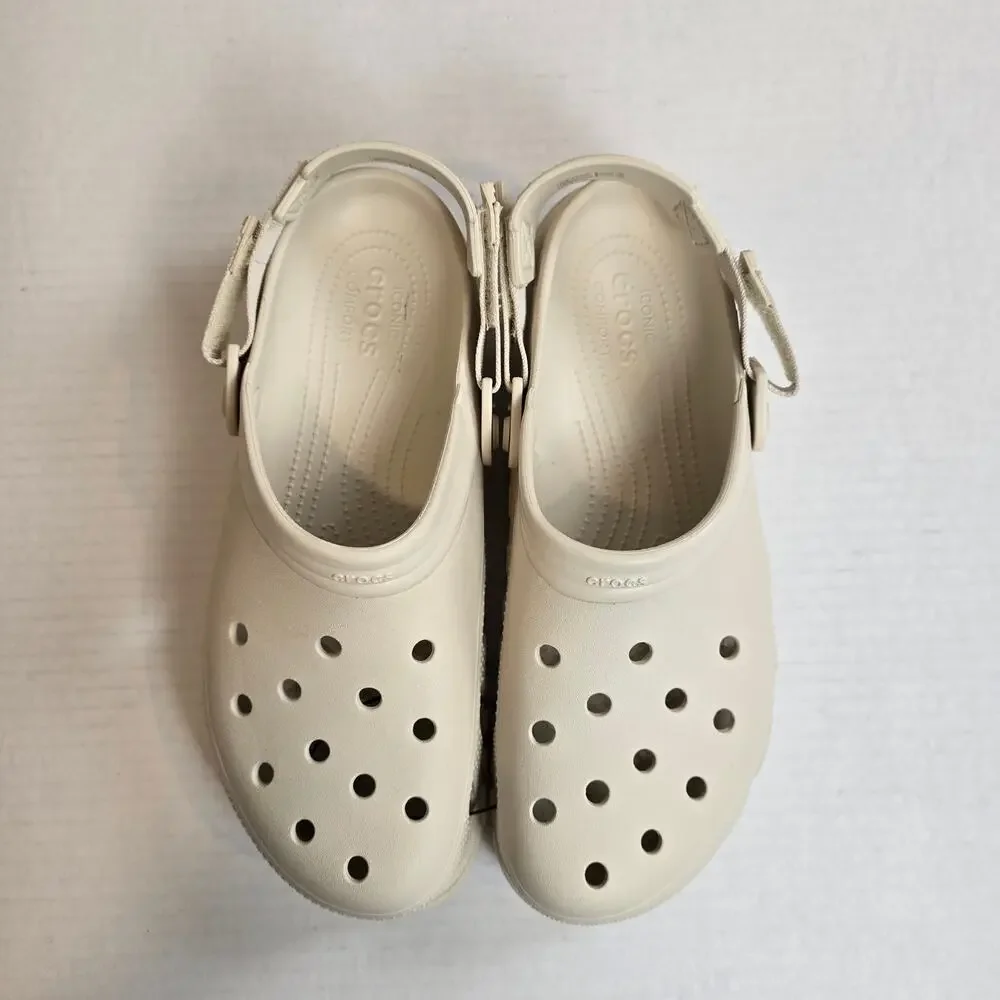 Crocs Duet Max II Clogs Size Men's 13 Stucco Water Shoes Adjustable Straps